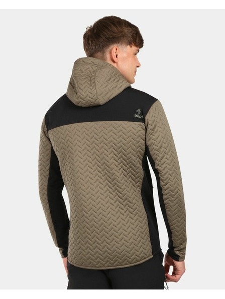 Kilpi Мъжки утеплен поларен суитшърт с качулка Kilpi NEVIA-M Зелен