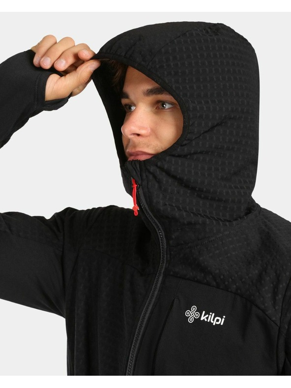 Kilpi Мъжки флийс суитшърт с качулка Kilpi FRENI-M Черен