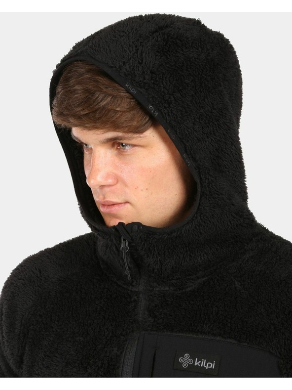 Kilpi Мъжки мъхест флийс суитшърт с качулка Kilpi NORKA-M Черен