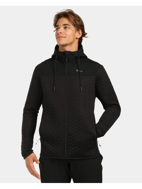 Kilpi Мъжки топъл флийс суитшърт с качулка Kilpi NEVIA-M Черен