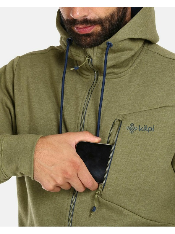 Kilpi Мъжки памучен суитшърт Kilpi PREDA-M Зелен