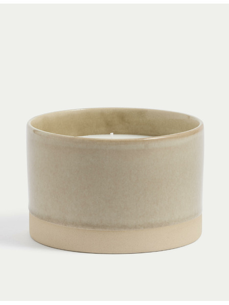 Marks & Spencer Свещ Slow Morning с 3 фитила Marks & Spencer бежова