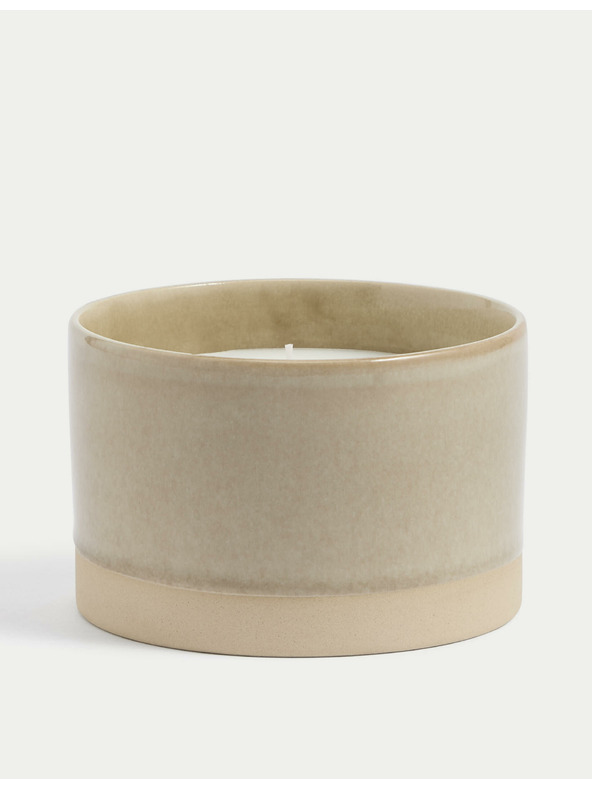 Marks & Spencer Свещ Slow Morning с 3 фитила Marks & Spencer бежова