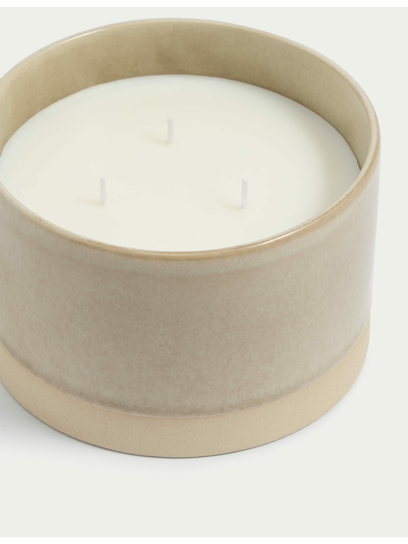 Marks & Spencer Свещ Slow Morning с 3 фитила Marks & Spencer бежова