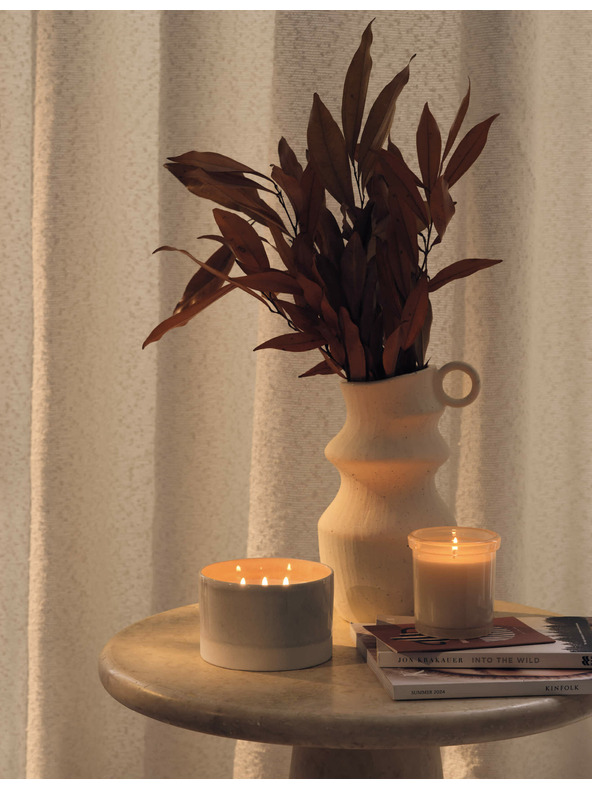 Marks & Spencer Свещ Slow Morning с 3 фитила Marks & Spencer бежова