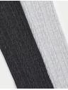 Marks & Spencer Комплект 2 бр. чорапогащи с плетен модел и висок процент памук (2–14 години) Marks & Spencer сив