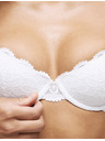 Marks & Spencer Дантелен сутиен Cleo с половинки чашки и банели, размер A–E Marks & Spencer бял