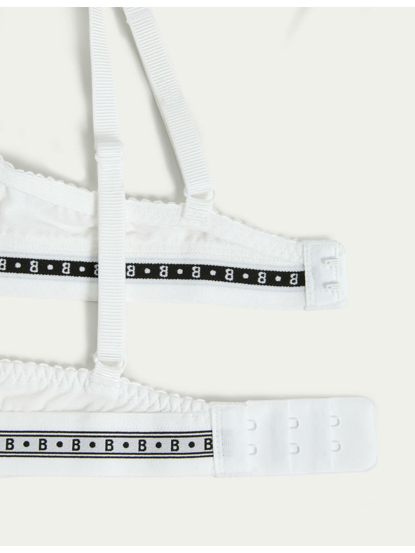 Marks & Spencer Дантелен сутиен Cleo с половинки чашки и банели, размер A–E Marks & Spencer бял