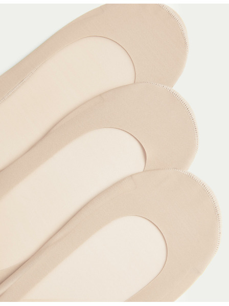 Marks & Spencer 3 бр. къси чорапи Marks & Spencer бежови