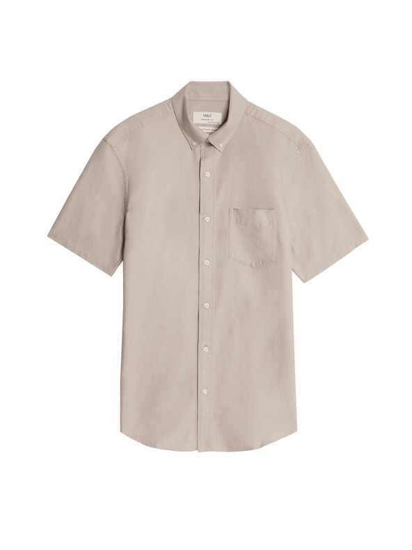 Marks & Spencer Оксфордска риза от чист памук The Ultimate Marks & Spencer, бяла