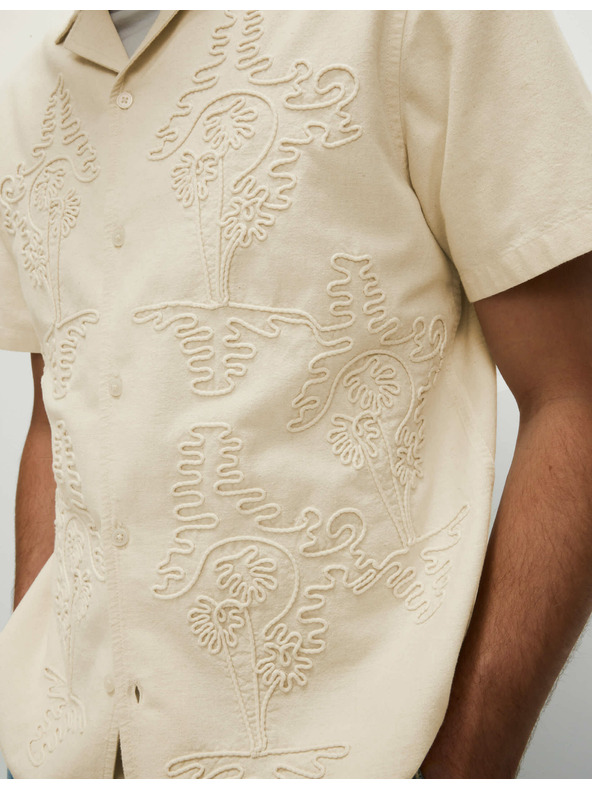 Marks & Spencer Риза с висок процент памук Marks & Spencer кремава