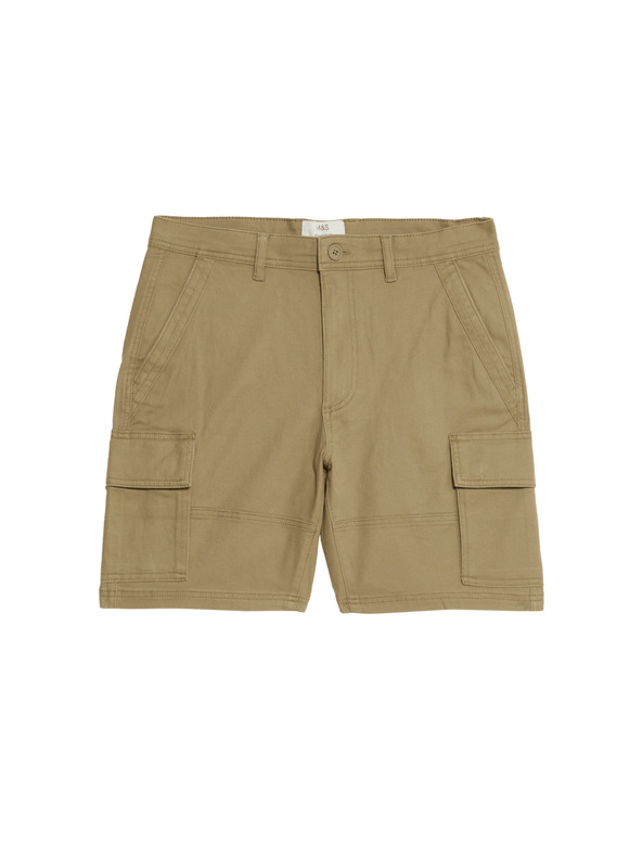 Marks & Spencer Еластични карго шорти Marks & Spencer кафяви