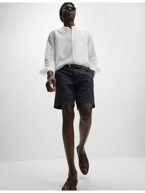 Marks & Spencer Chino шорти с частично еластична талия Marks & Spencer тъмносини