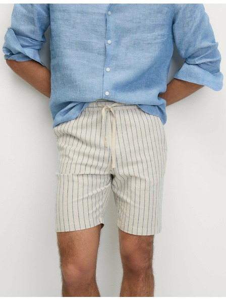 Marks & Spencer Шорти от ленен плат със еластична талия Marks & Spencer бежови