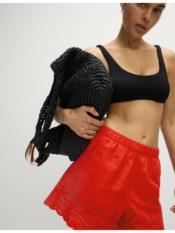 Marks & Spencer Плажни шорти от чист памук с изрязване Marks & Spencer червени