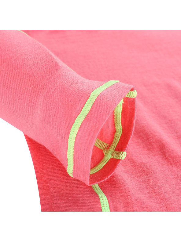 ALPINE PRO Детска тениска от мериносова вълна ALPINE PRO MERENO камелия роза