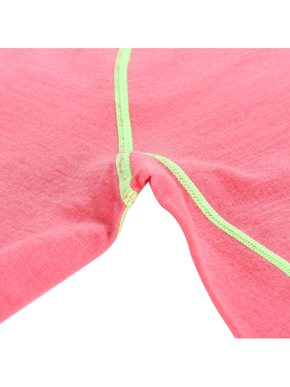 ALPINE PRO Детска тениска от мериносова вълна ALPINE PRO MERENO камелия роза