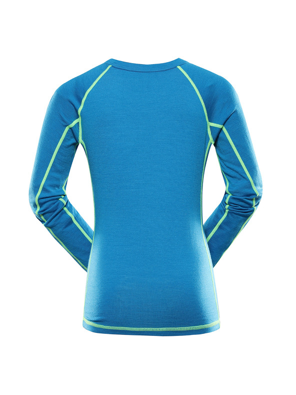 ALPINE PRO Детска тениска от мериносова вълна ALPINE PRO MERENO метилово синьо