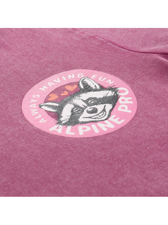 ALPINE PRO Детска памучна тениска ALPINE PRO ORBO анемон вариант pb