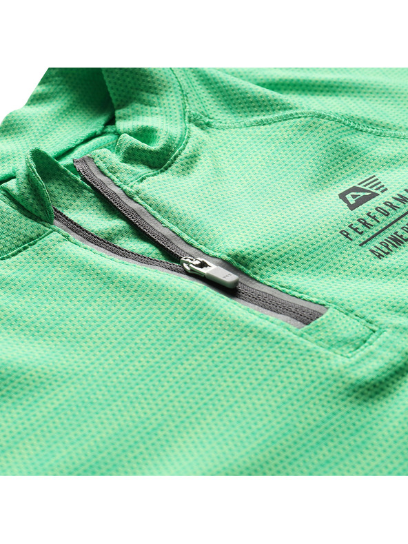 ALPINE PRO Детска бързосъхнеща велосипедна тениска ALPINE PRO LATTERO 2 pastel perf green
