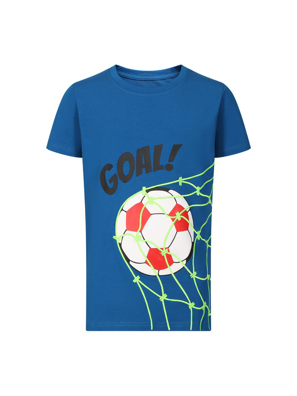 NAX Детска памучна тениска nax NAX OMESO мконос синя