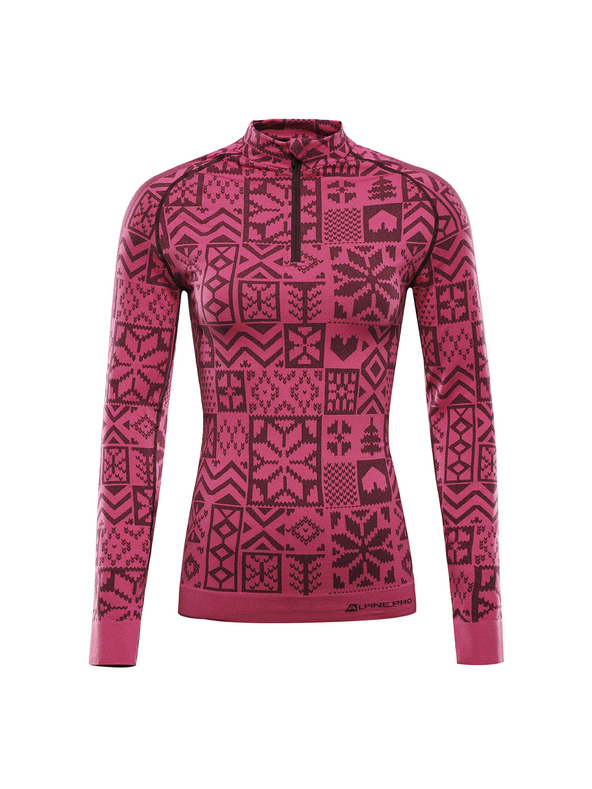 ALPINE PRO Дамско функционално бельо - тениска ALPINE PRO SEAMA fuchsia fedora