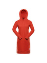 ALPINE PRO Дамска суитшъртова рокля ALPINE PRO OLEBA red clay