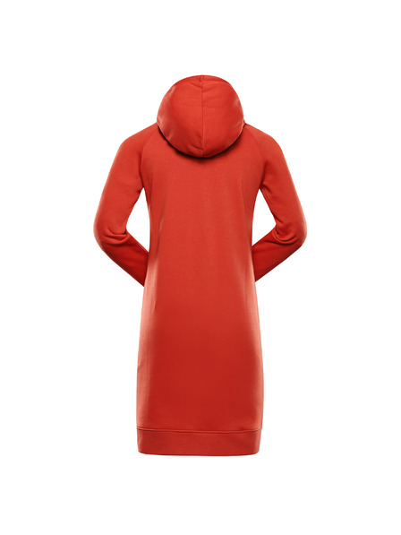 ALPINE PRO Дамска суитшъртова рокля ALPINE PRO OLEBA red clay