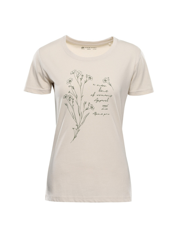 ALPINE PRO Дамска тениска от органичен памук ALPINE PRO TERMESA 3 moonbeam вариант pb