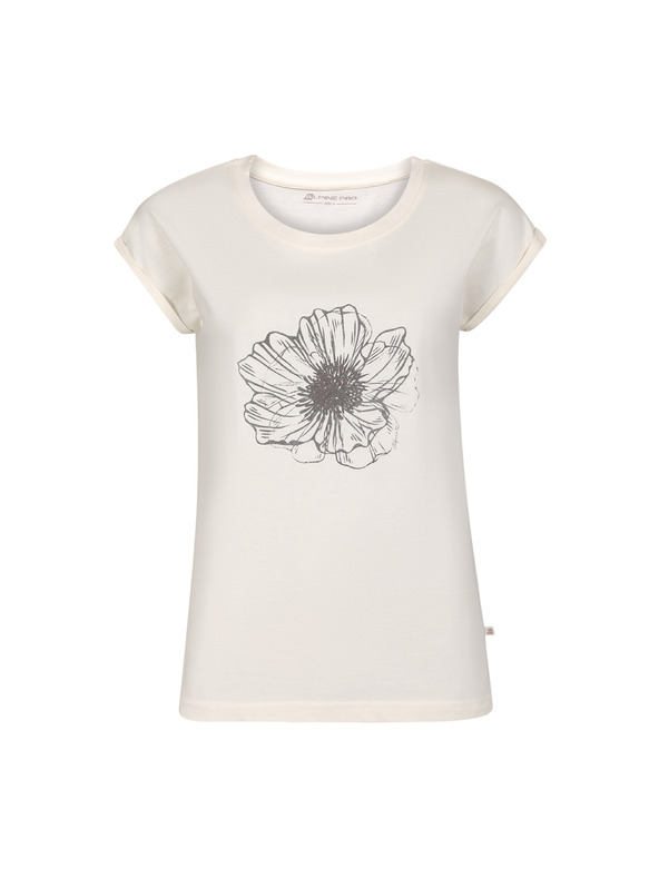 ALPINE PRO Дамска тениска от неизмачкващ се материал ALPINE PRO NOGERA creme вариант pb