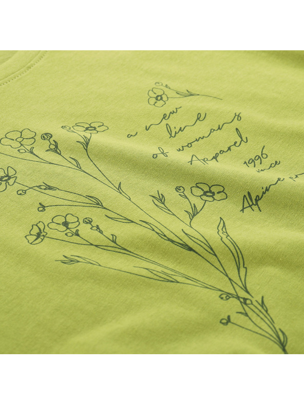 ALPINE PRO Дамска тениска от органичен памук ALPINE PRO TERMESA 3 green oasis вариант pb