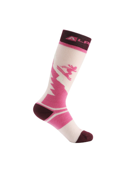 ALPINE PRO Детски ски чорапи от мерино вълна ALPINE PRO SKYRO светло лилаво