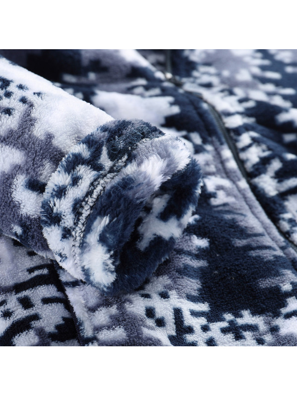 ALPINE PRO Детски флийс суитшърт със суправръх ALPINE PRO EFLINO лунна океан вариант