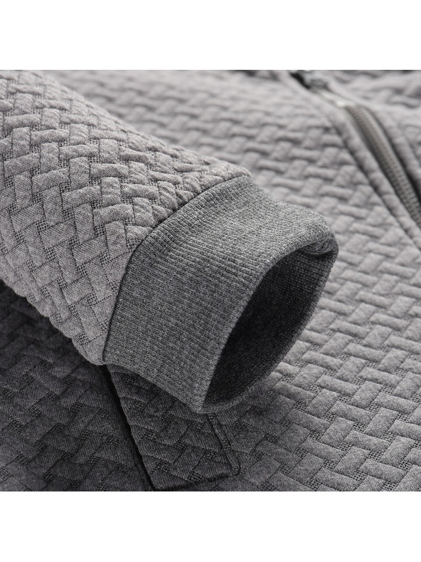 ALPINE PRO Детски меланжов суитшърт с качулка ALPINE PRO LELO тъмносиво