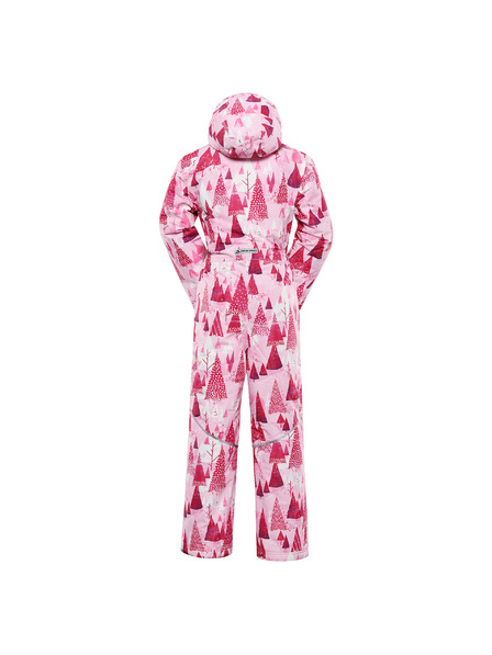 ALPINE PRO Детски гащеризон с мембрана ptx сняг ALPINE PRO KIREMO неоново нокаут розово вариант