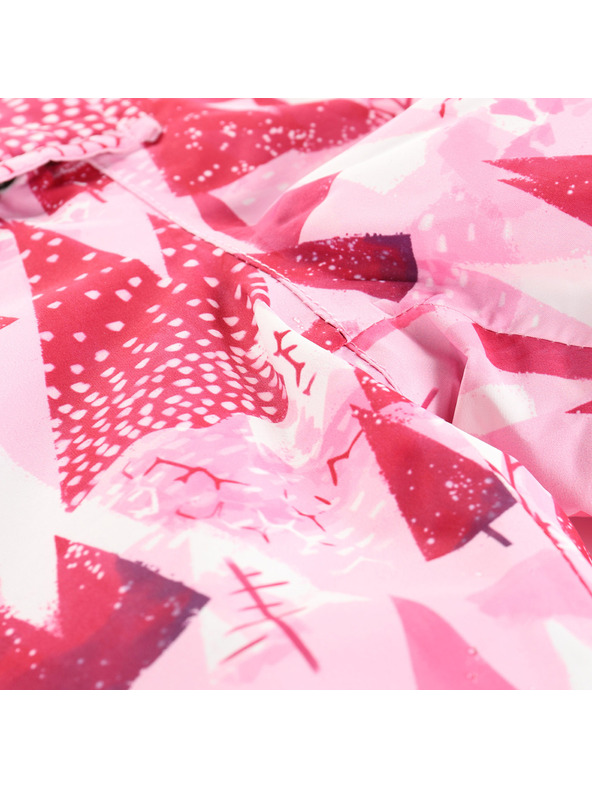 ALPINE PRO Детски гащеризон с мембрана ptx сняг ALPINE PRO KIREMO неоново нокаут розово вариант