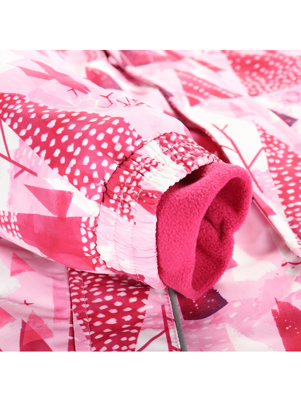 ALPINE PRO Детски гащеризон с мембрана ptx сняг ALPINE PRO KIREMO неоново нокаут розово вариант