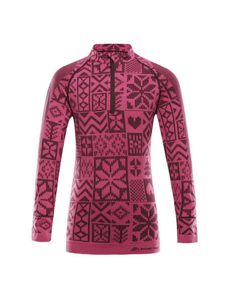 ALPINE PRO Детско функционално бельо - тениска ALPINE PRO SEAMO фуксия федора