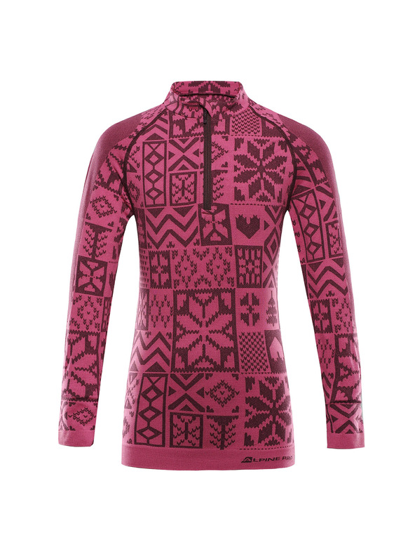 ALPINE PRO Детско функционално бельо - тениска ALPINE PRO SEAMO фуксия федора