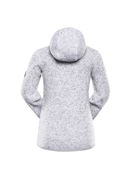 ALPINE PRO Детски топъл суитшърт с цип ALPINE PRO ZEGO 2 бял