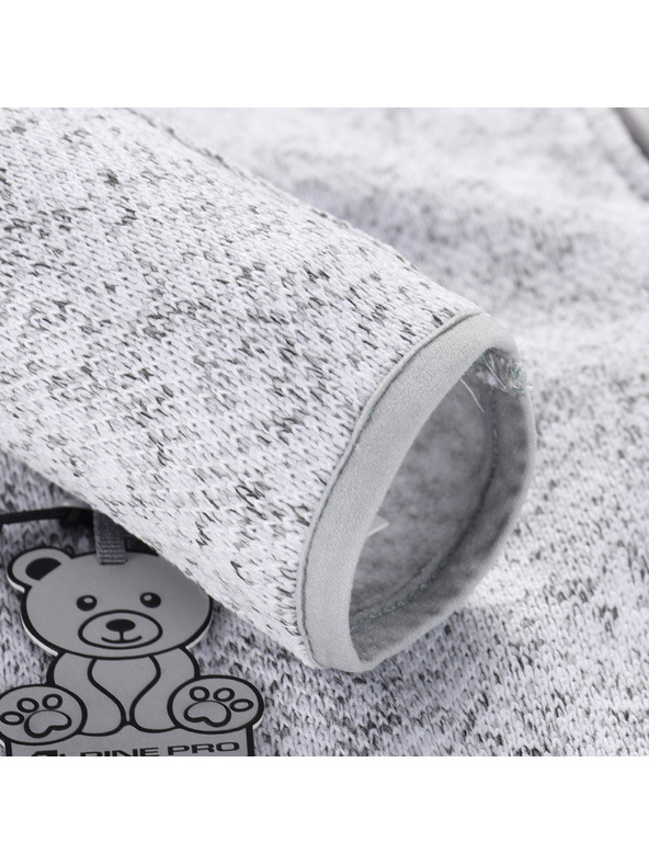 ALPINE PRO Детски топъл суитшърт с цип ALPINE PRO ZEGO 2 бял