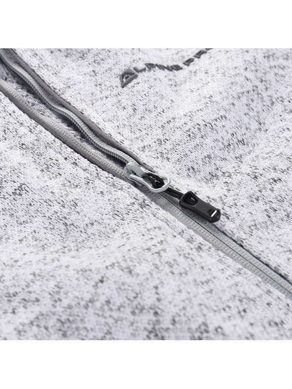 ALPINE PRO Детски топъл суитшърт с цип ALPINE PRO ZEGO 2 бял