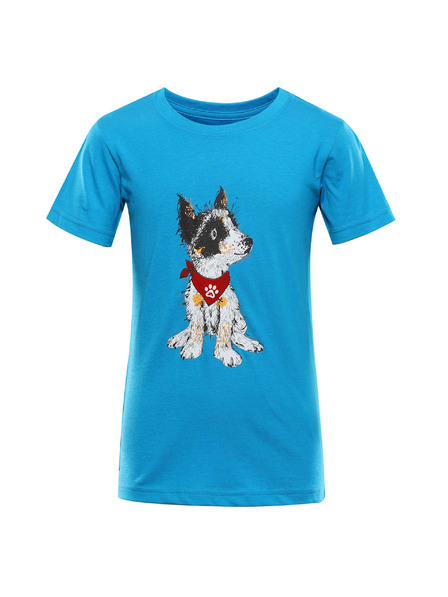 ALPINE PRO Детска тениска от органичен памук ALPINE PRO ECOMO 3 neon atomic blue вариант pb