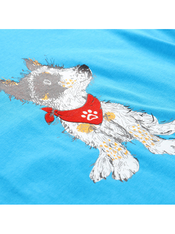 ALPINE PRO Детска тениска от органичен памук ALPINE PRO ECOMO 3 neon atomic blue вариант pb