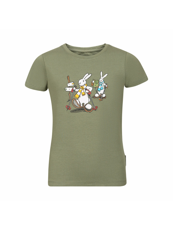 ALPINE PRO Детска памучна тениска Bob и Bobek ALPINE PRO BOBBO oil green