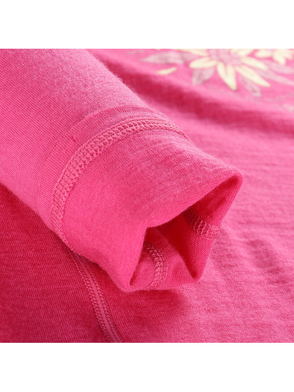 ALPINE PRO Детска мерино тениска ALPINE PRO MERENO fuchsia fedora вариант pb