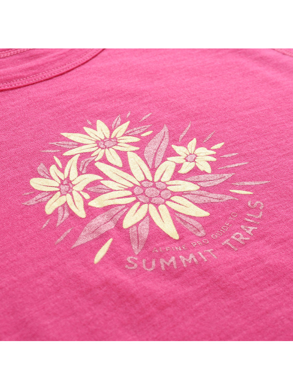 ALPINE PRO Детска мерино тениска ALPINE PRO MERENO fuchsia fedora вариант pb