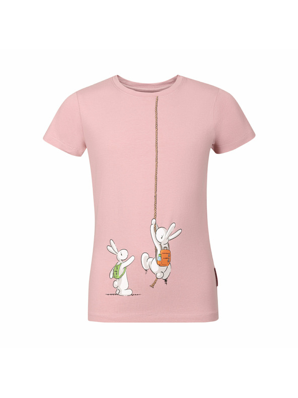 ALPINE PRO Детска памучна тениска Bob и Bobek ALPINE PRO BOBBO pale mauve