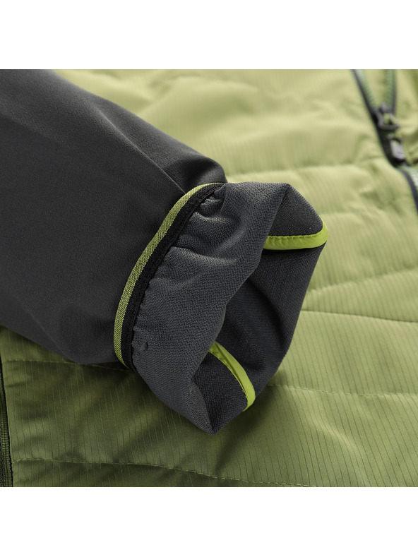 ALPINE PRO Мъжко подплатено яке с DWR обработка ALPINE PRO MORGEN костенурково зелено