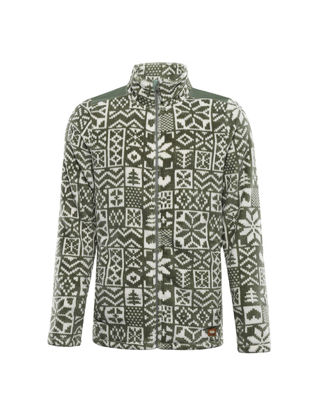 ALPINE PRO Мъжки полар суитшърт със суправарм ALPINE PRO EFLIN маслено зелено вариант pa